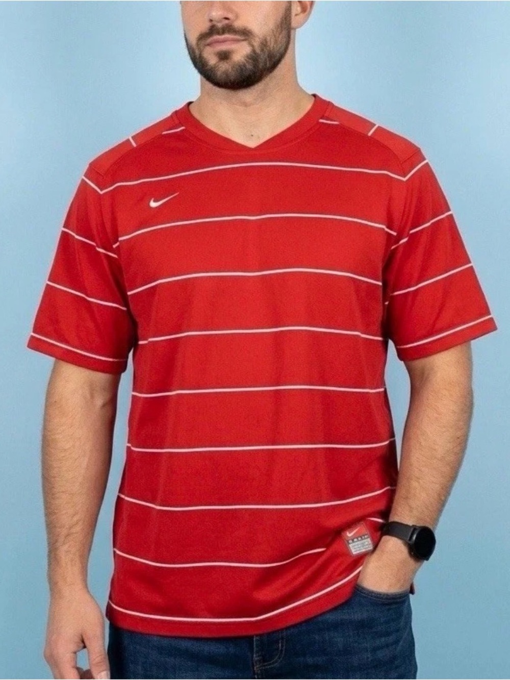 Vintage Nike Team Shirt Mens XL Red Y2K Gorpcore Athletic Blokewear Streetwear